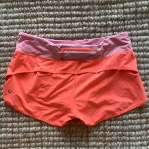 Lululemon run speed shorts - tangerine